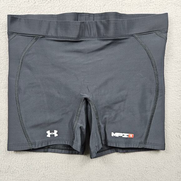 Under Armour Torque Slider Compression Black Shorts Womens M MPZ1 Softball - Picture 1 of 7